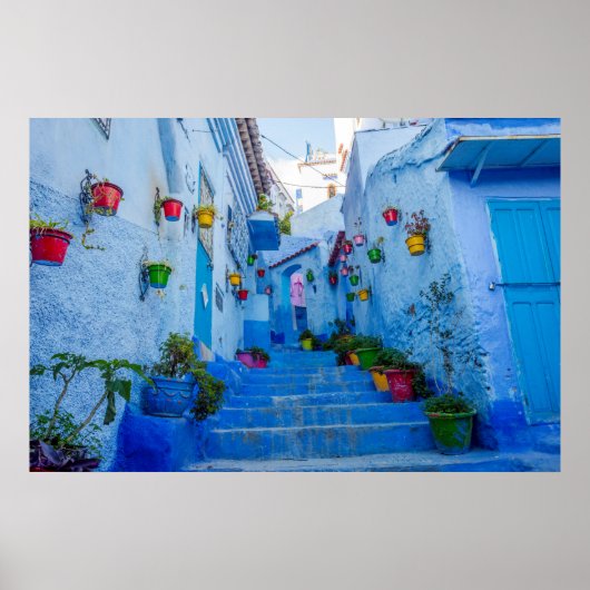 Poster Ville bleue, Chefchauan (Devant)