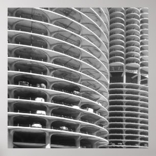 Poster Ville Chicago de marina