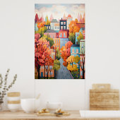 Poster Ville colorée (Cuisine)