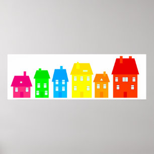 Poster Ville colorée