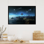 Poster Ville Dans Les Nuages (Cuisine)