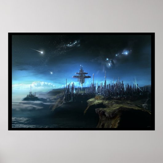 Poster Ville Dans Les Nuages (Devant)