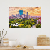 Poster Ville De Boston, Massachusetts, États-Unis (Cuisine)
