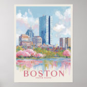 Poster Ville de Boston Vintage (Devant)
