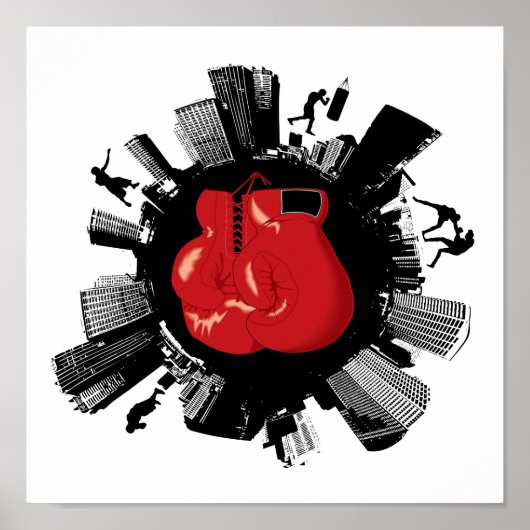 Poster Ville de boxe (Devant)