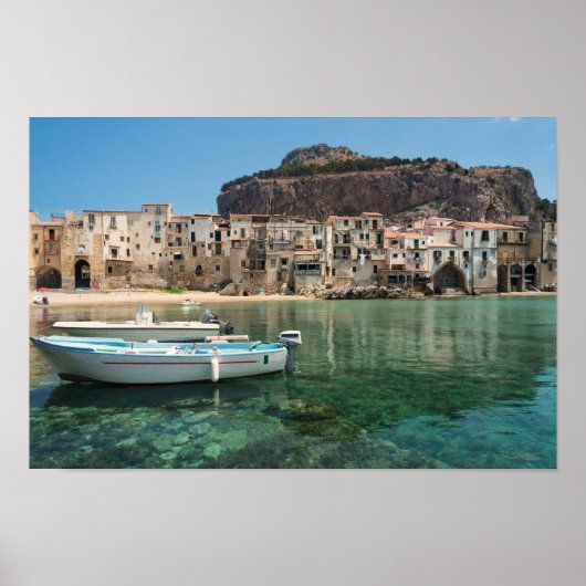 Poster Ville de Cefalu en Sicile (Devant)