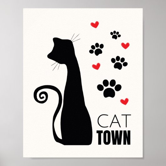Poster Ville de chats  (Devant)