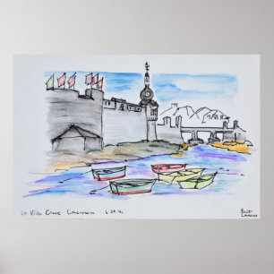 Poster Ville de Concarneau   Finistère, Bretagne