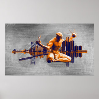 Poster Ville de Détroit