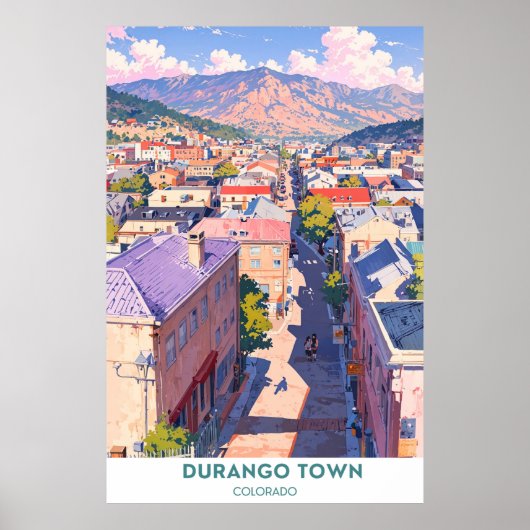 Poster Ville de Durango - Colorado (Devant)