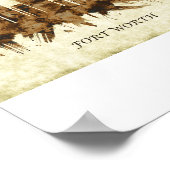 Poster Ville de Fort Worth Texas (Coin)