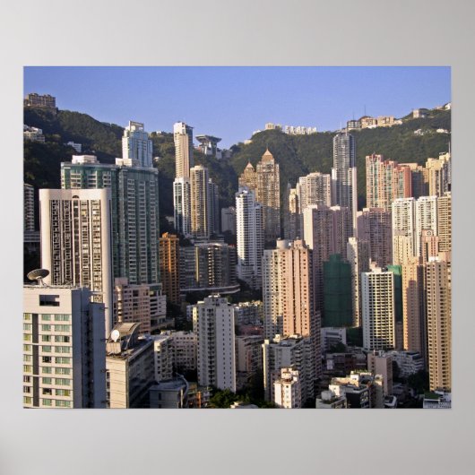 Poster Ville de Hong Kong, Chine (Devant)