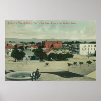 Poster Ville de la route Pacifique Sud Shasta