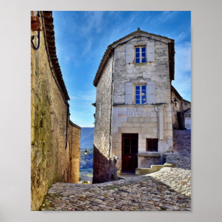 Poster Ville de Lacoste célèbre rue en France Europe