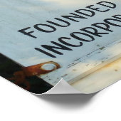 Poster Ville de Little Compton, signe RI (Coin)