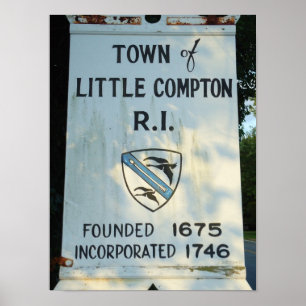 Poster Ville de Little Compton, signe RI