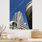 Poster Ville de Londres | gratte-ciels dans le ciel bleu  (Cuisine)