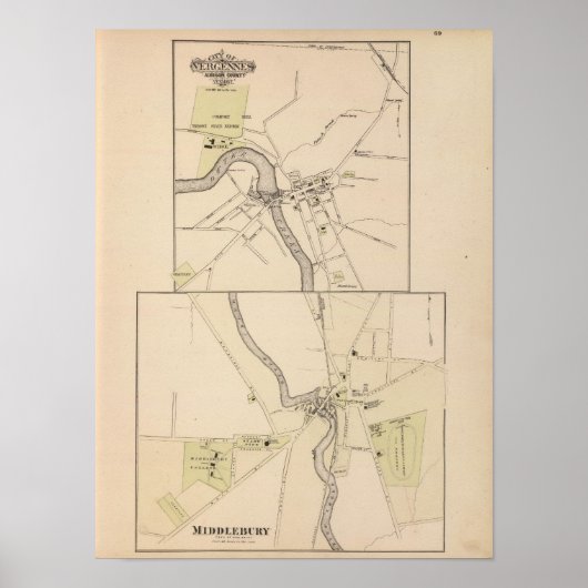 Poster Ville de Middlebury (Devant)