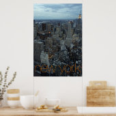Poster ville de new york à dusk (Cuisine)
