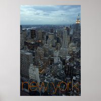 ville de new york à dusk