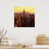 Poster Ville de New York avec Empire State (Cuisine)