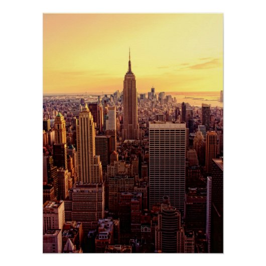 Poster Ville de New York avec Empire State (Devant)