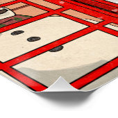 Poster Ville de Noël de Londres d'inspiration rétro (Coin)