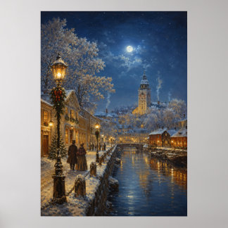 Poster Ville de Noël I - Rivière à Noël