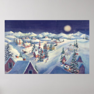 Poster VILLE de NOËL par SHARON SHARPE