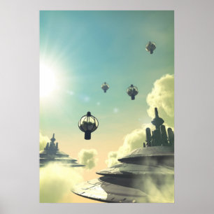Poster Ville de nuage