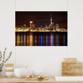 Poster Ville de nuit d'Auckland (Cuisine)