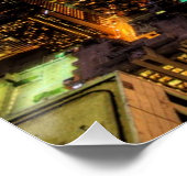 Poster Ville de nuit de Chicago (Coin)