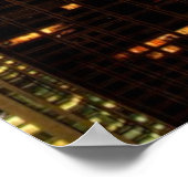 Poster Ville de nuit de Chicago (Coin)