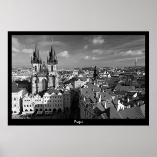 Poster Ville de Prague (B&W)