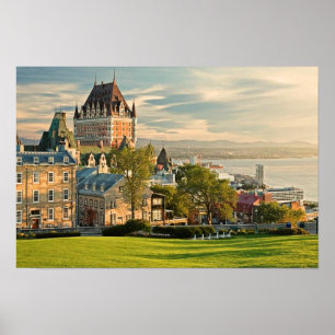 Poster Ville de Québec Canada stylisé