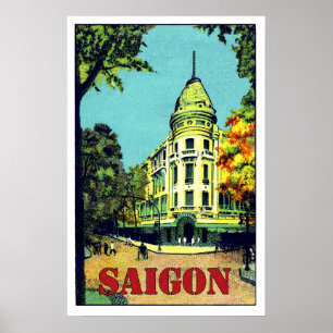 Poster Ville de Saigon, Hô Chi Minh, Vietnam, voyage