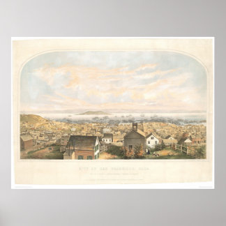 Poster Ville de San Francisco, CA 1852 (1065A)