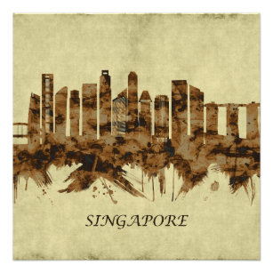 Poster Ville de Singapour
