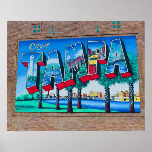 Poster Ville de Tampa, Floride