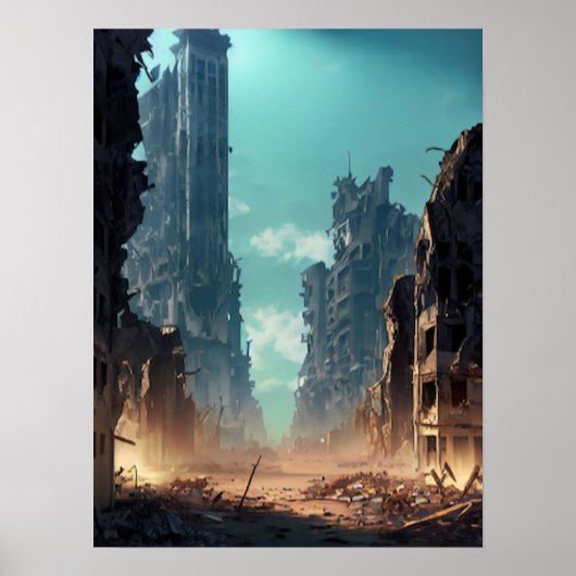 Poster Ville détruite (Devant)