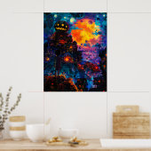 Poster Ville d'Halloween (Cuisine)