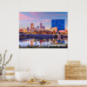 Poster Ville D'Indianapolis, Indiana (Cuisine)