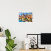 Poster Ville divisée en Croatie (Bureau à domicile)