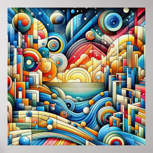 Poster Ville du lever du soleil (Devant)