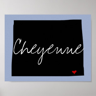 Poster Ville du Wyoming
