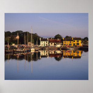 Poster Ville et port, Kinvarra, comté de Galway,