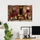 Poster Ville - Harlem NY - Stoop life 1935 (Bureau à domicile)