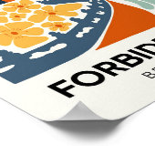 Poster Ville interdite Pékin Chine Voyage art floral (Coin)