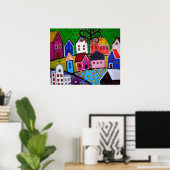 POSTER VILLE MEXICAINE (Bureau à domicile)