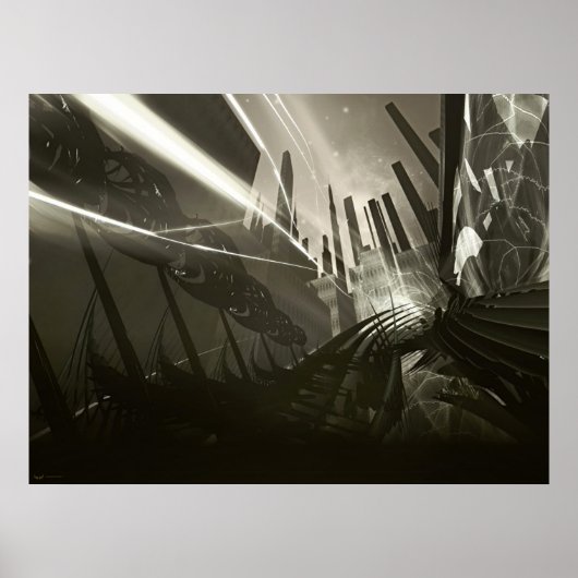 POSTER VILLE MODERNE (Devant)